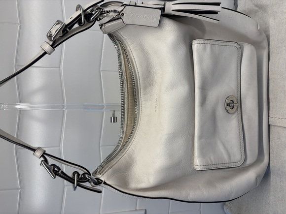 Coach Legacy Courtenay Leather Hobo Shoulder Bag - White - Picture 1 of 13